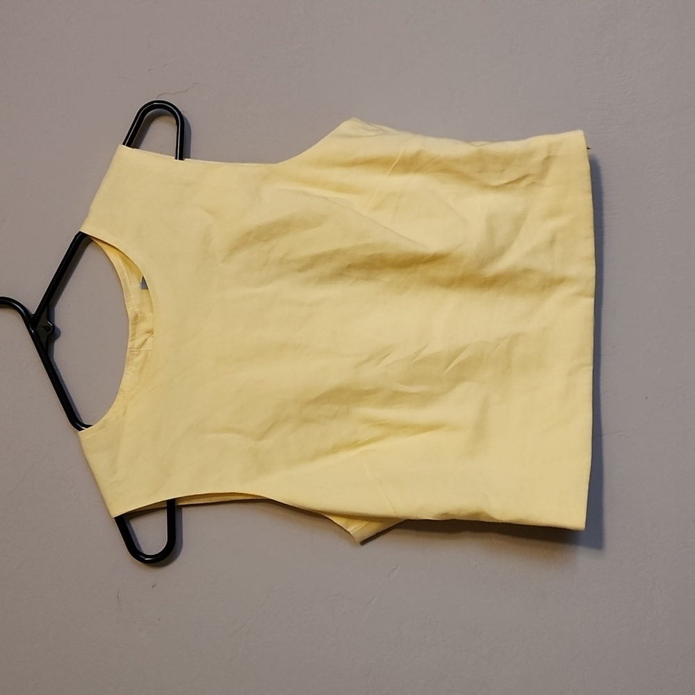 ANTONIO MELANI Pale Yellow Crop Top